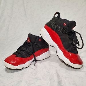 Childrens Jordan's 6 Rings Shoes / Size 3Y / Red and Black
